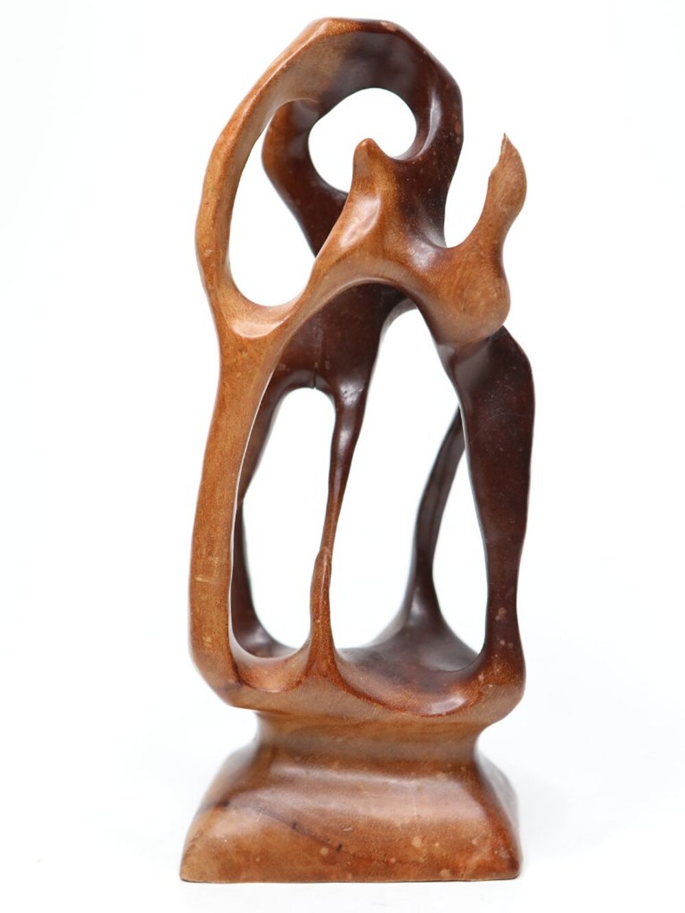 Vintage Mid-Century Modern Abstract Wood Sculpture - Biomorphic Carving - Picture 5 of 14